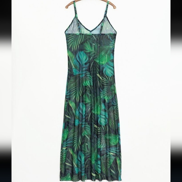 Tropical Print Mesh Cover Up Womens Womens Small or Medium - Picture 5 of 11